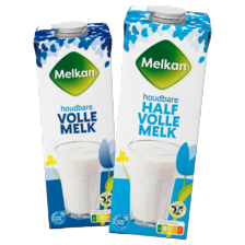 Melkan houdbare volle of halfvolle melk